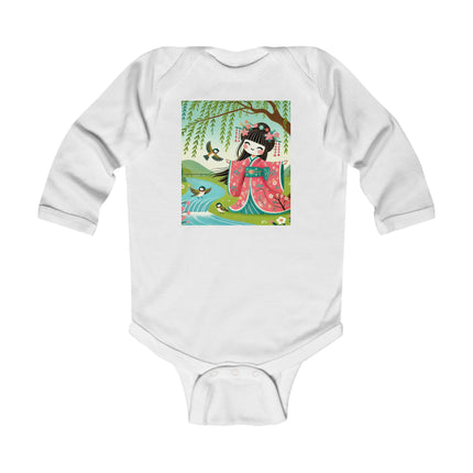 Sparrow Dance Geisha Fairy Infant Long Sleeve Bodysuit