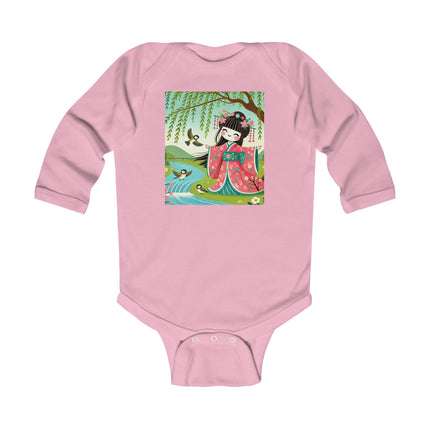 Sparrow Dance Geisha Fairy Infant Long Sleeve Bodysuit
