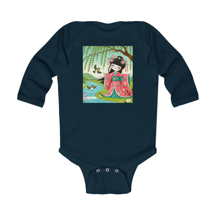 Sparrow Dance Geisha Fairy Infant Long Sleeve Bodysuit