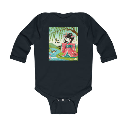 Sparrow Dance Geisha Fairy Infant Long Sleeve Bodysuit