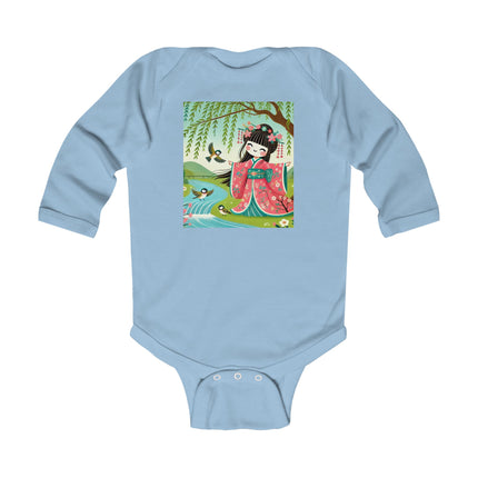 Sparrow Dance Geisha Fairy Infant Long Sleeve Bodysuit