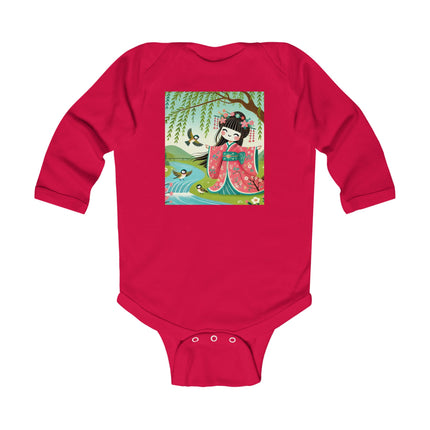Sparrow Dance Geisha Fairy Infant Long Sleeve Bodysuit