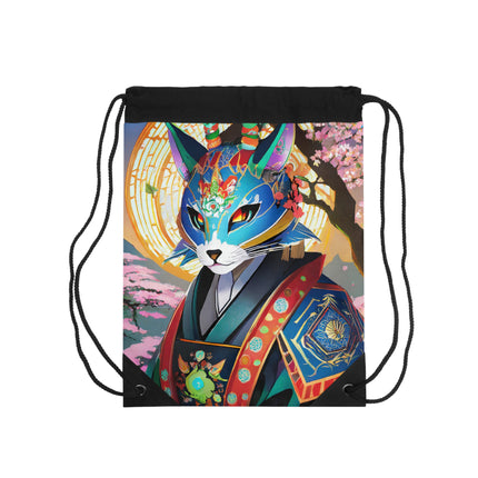 Cyberpunk Samurai Drawstring Bag