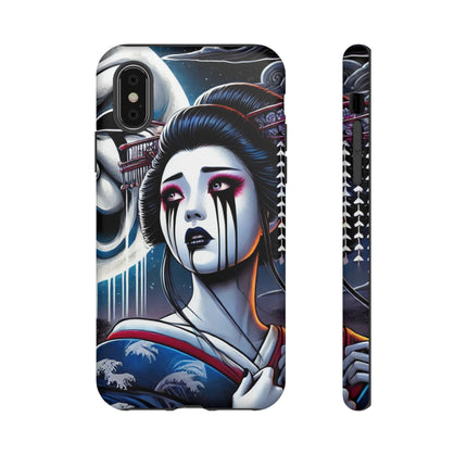 Geisha’s Black Ink Tears Phone Cases