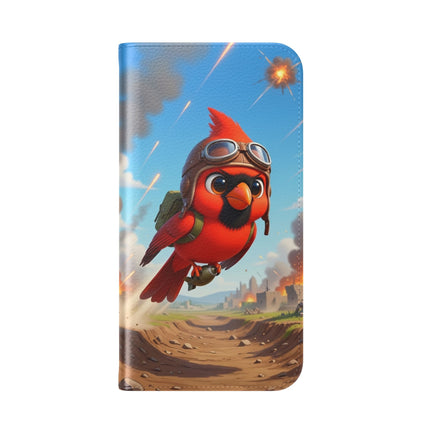 🐦✈️ The Cardinal Dive Bomber Flip Case – Bold Flight & Fearless Adventure