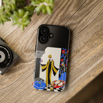 Art Deco Flapper in Yellow Robe Phone Case – Elegant Glamour & Exotic Charm