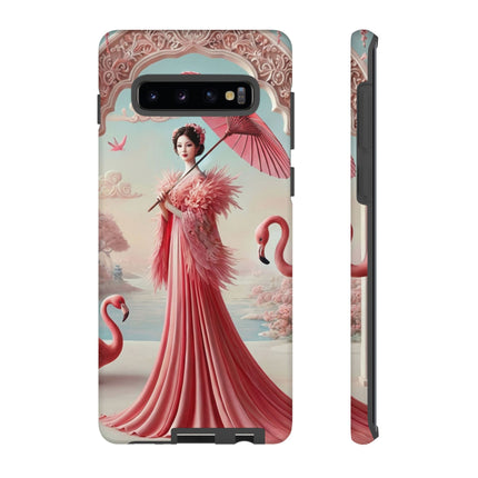 Petals, Porcelain, and Flamingos Phone Cases
