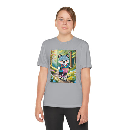 Furry Cyclist Youth Competitor Tee – Woodland Adventure & Playful Charm