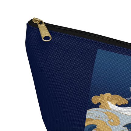 Wave Enchantress Cosmetic Bag – Oceanic Grace & Golden Tides