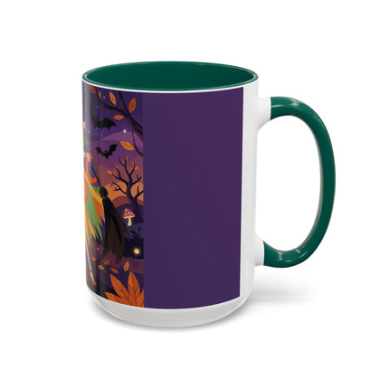 🎃🧙 The Witch Of Jack-O'-Lantern Hollow Colorful Mug – Whimsical Halloween Charm