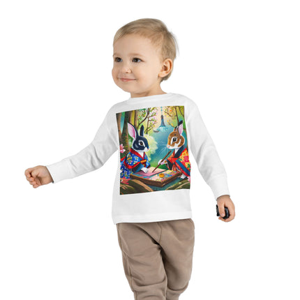 Fairy Animals Writing Wishes Toddler Long Sleeve Tee