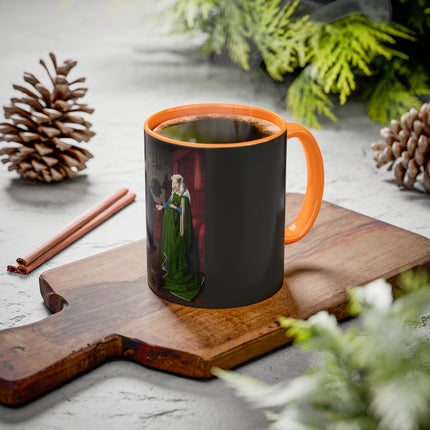 Arnolfini Portrait by Jan Van Eyck Colorful Mugs (11oz, 15oz)