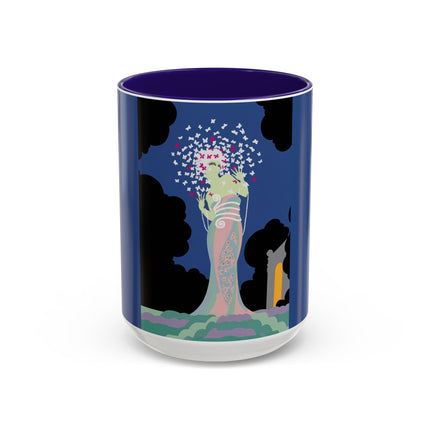 Butterfly Enchantress Colorful Mugs – Ethereal Art Deco Magic & Transformation