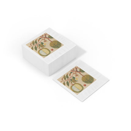 Album of watercolors of Asian fruits and flowers Pl.31 by Anonymous White Coined Napkins