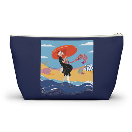Beachside Promenade Cosmetic Bag – Glamorous Summer Stroll & Retro Chic