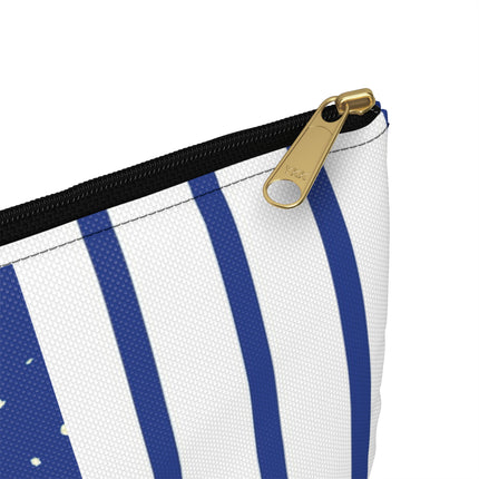 Snowman in Falling Snow Accessory Pouch