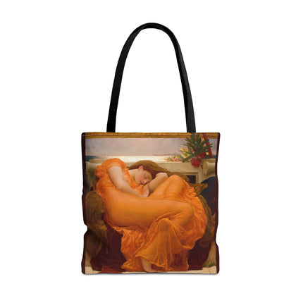 Flaming June by Frederic Leighton Tote Bag (AOP)