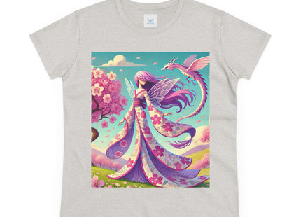 Petals in the Wind: The Kimono Fairy and the Sky Dragon Cotton Tee