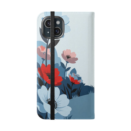 🌺🐕 The Lady Of The Flower Walk Flip Case – Art Deco Garden Stroll