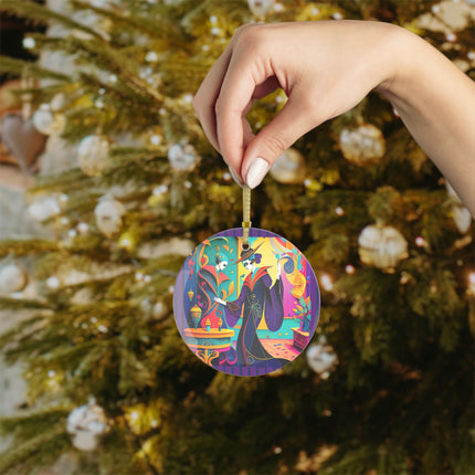 Phantoms of Elegance Glass Ornament