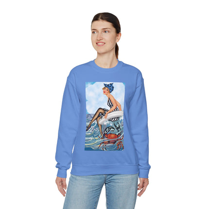 Playful Waves and Fashion Follies Heavy Blend™ Crewneck Sweatshirt