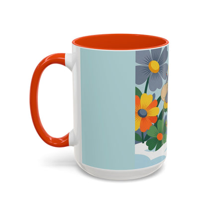 ❄️🌼 The Winter Flower Wanderer Colorful Mug – Colorful Art Deco Snow Fantasy