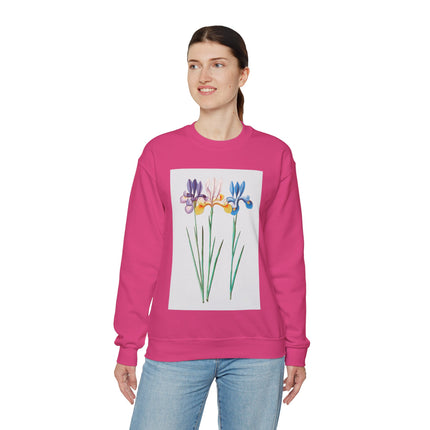 Blue Iris by Anselmus Boëtius de Boodt Heavy Blend™ Crewneck Sweatshirt