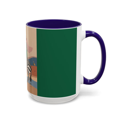 Zebra Rider Colorful Mugs – Safari Chic & Art Deco Adventure