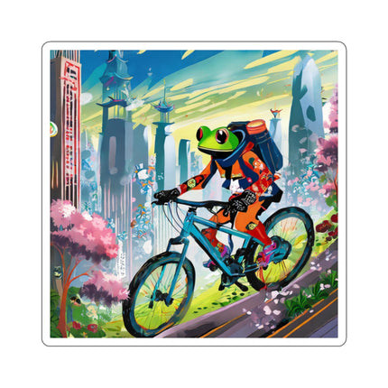 Cyberpunk Frog Kiss-Cut Stickers (4 Sizes)