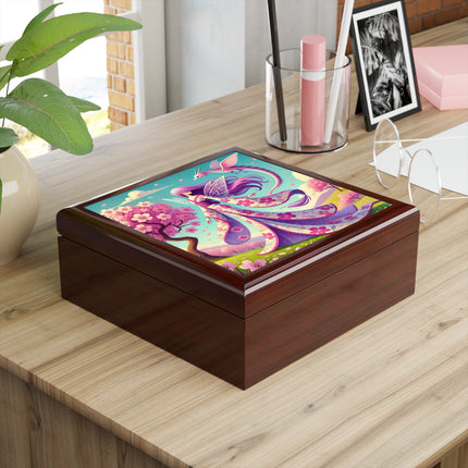 The Kimono Fairy & Sky Dragon Jewelry Box – Harmony in Bloom