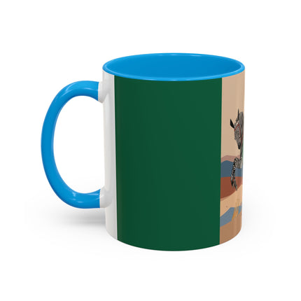 Zebra Rider Colorful Mugs – Safari Chic & Art Deco Adventure
