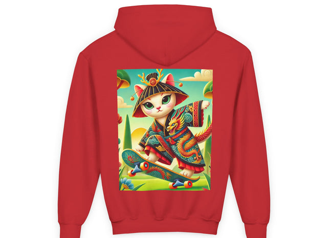 Dragon Dance on Wheels Youth Heavy Blend Hooded Sweatshirt