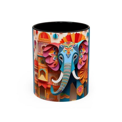 Elephant at an Autumn Festival Colorful Mugs (11oz, 15oz)