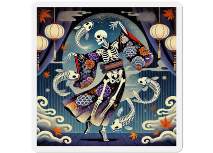 Skeleton Kabuki Performer Die-Cut Magnets (5 Sizes)