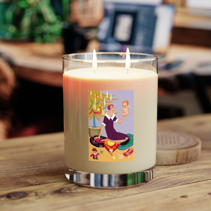 Art Deco Christmas Scented Candle - Full Glass, 11oz