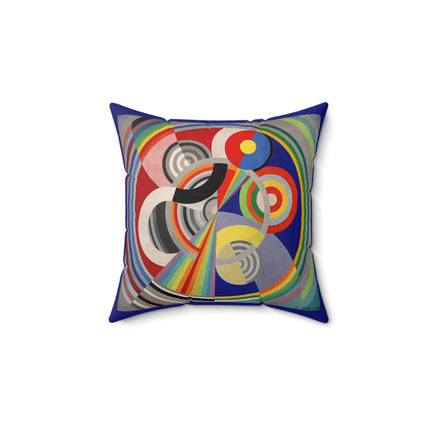 Rythme No. 1 by Robert Delaunay Spun Polyester Square Pillow