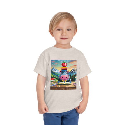 Hippos Hit the Books Toddler Short Sleeve Tee