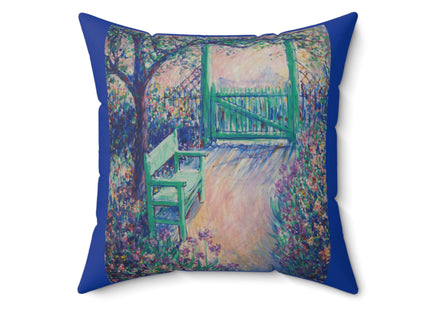The Artist’s Garden by Theodore Earl Butler Spun Polyester Square Pillow