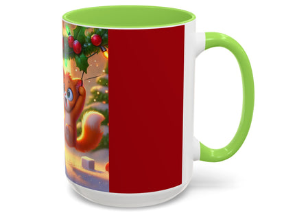 Naughty or Nice Kitten Christmas Colorful Mugs (11oz, 15oz)