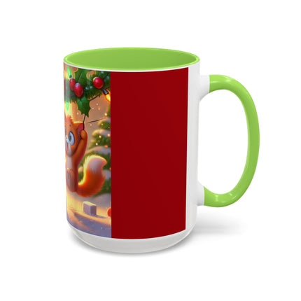 Naughty or Nice Kitten Christmas Colorful Mugs (11oz, 15oz)