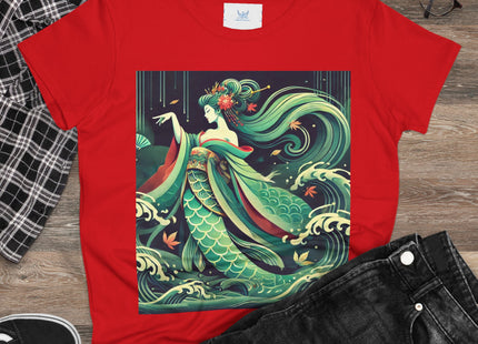 Mermaid Queen Rising from the Deep Women's Midweight Cotton Tee