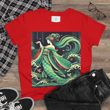 Mermaid Queen Rising from the Deep Cotton Tee