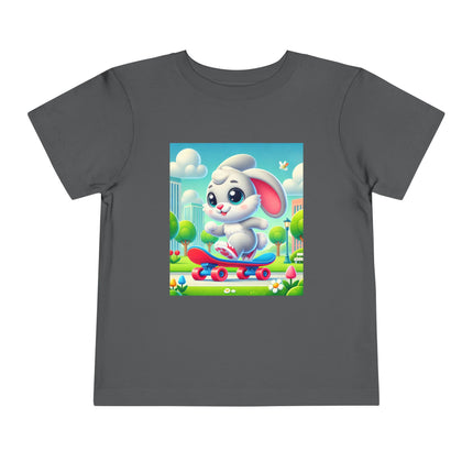 Skateboard Bunny Adventure Toddler Short Sleeve Tee