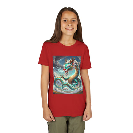 Tibetan Dragon in Battle Youth Short Sleeve Tee