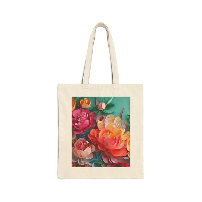 Peonies in Full Bloom Cotton Canvas Tote Bag