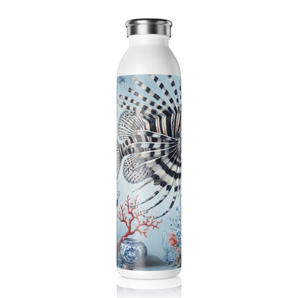 Lionfish & Lantern Slim Water Bottle 20oz – Mystical Ocean & Asian Harmony