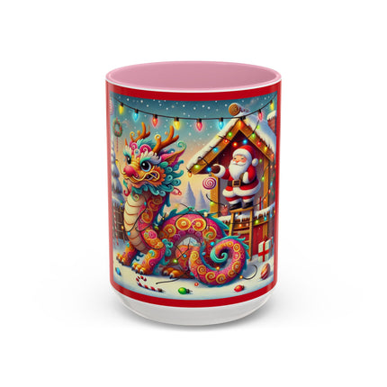 Playful Dragon's Christmas Colorful Mugs (11oz, 15oz)