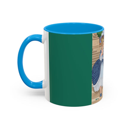 The Peacock's Admiration Colorful Mug (11oz, 15oz) – Rococo Elegance, Peacock Beauty & Garden Charm