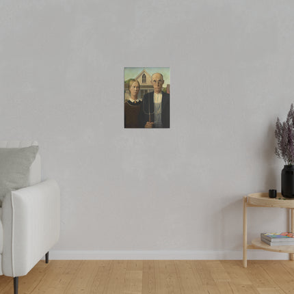American Gothic by Grant Wood Matte Canvas, Stretched, 0.75"