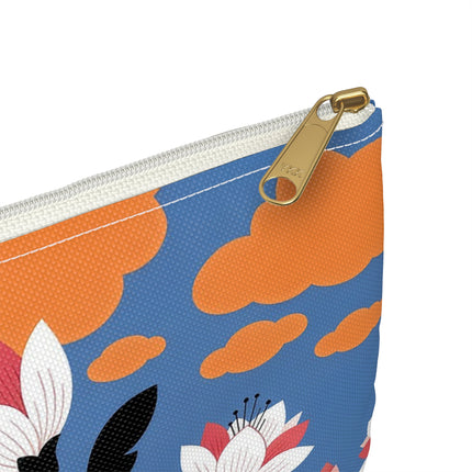 🪁🌺 The Lady Of The Flying Garden Accessory Pouch – Art Deco Floral Fantasy